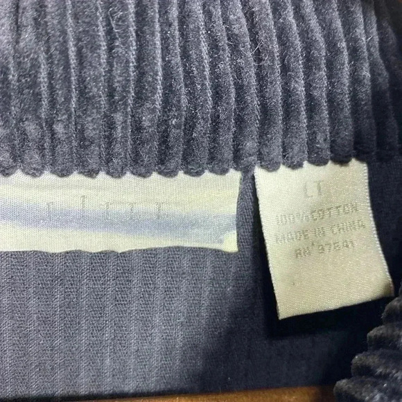 J Jill Black Corduroy Long Sleeve Dress with Metal Buttons in Size Large Tall. - Picture 6 of 11